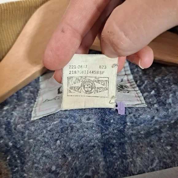 Vintage Storm Rider Lee Jean Jacket Men 46 Long Union Made Blanket Lined Denim - Picture 4 of 15